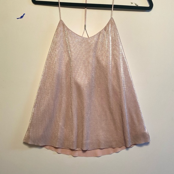 Express Pink Silk Top - Picture 2 of 4